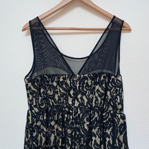 Torrid Black Lace Gold Slip Sleeveless Dress Sz 12 - Picture 14 of 15